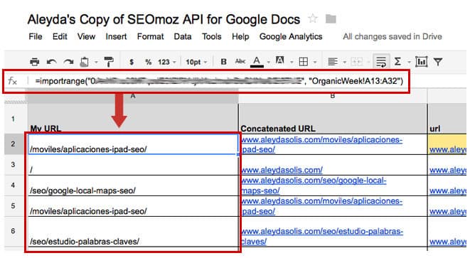 Moz Links API Extension for Google Docs